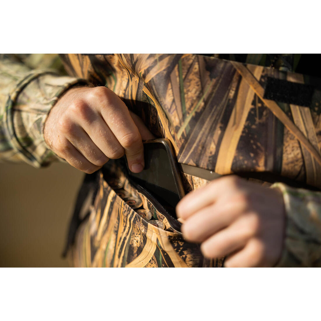 Waders chasse avec poches 520 camouflage marais