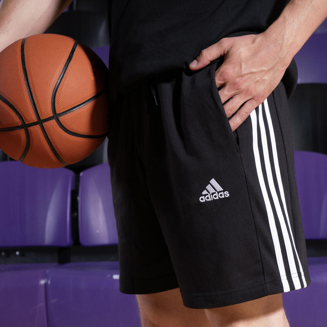 SHORT DE FITNESS ADIDAS HOMME NOIR