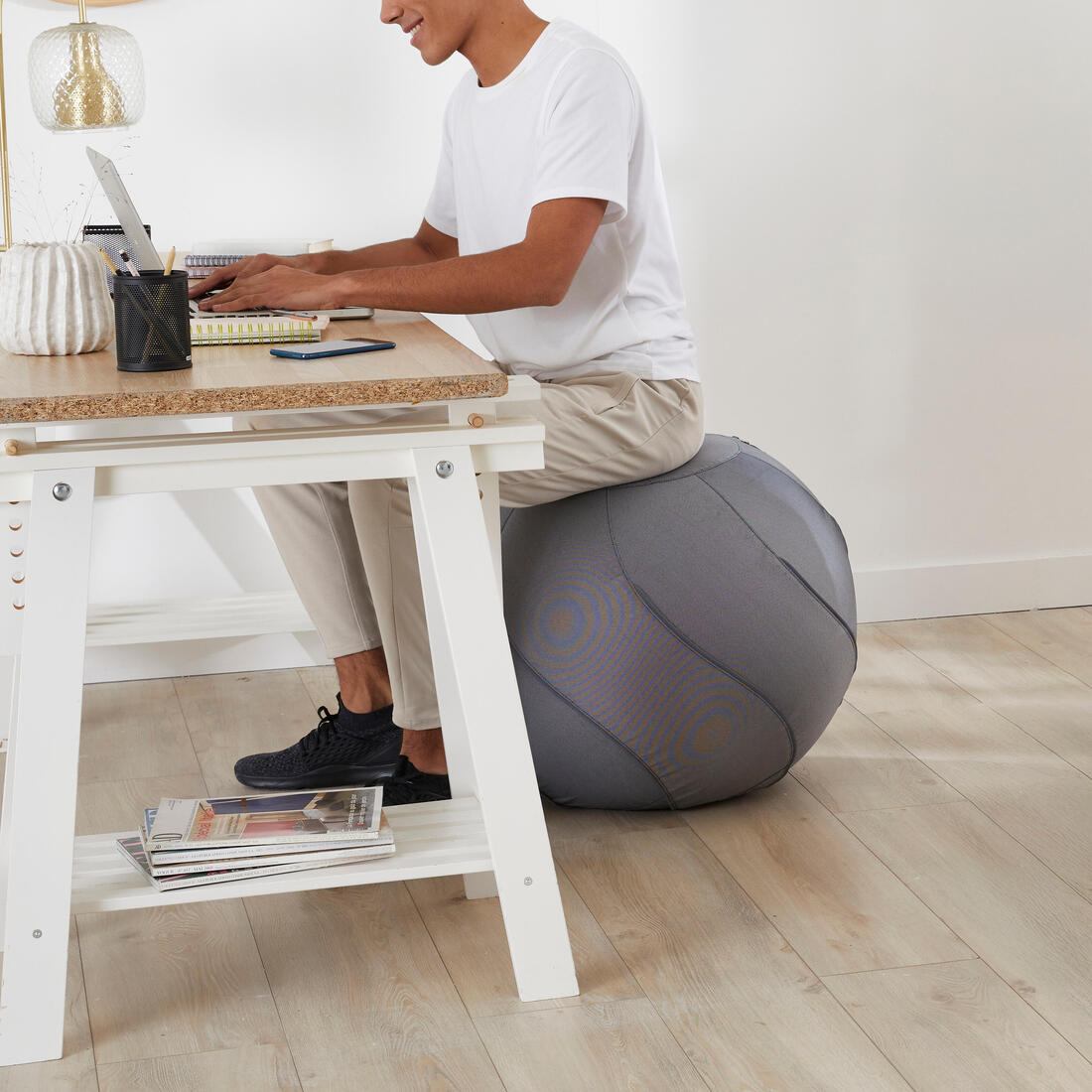 Housse de protection gym ball taille 3 75 cm, gris