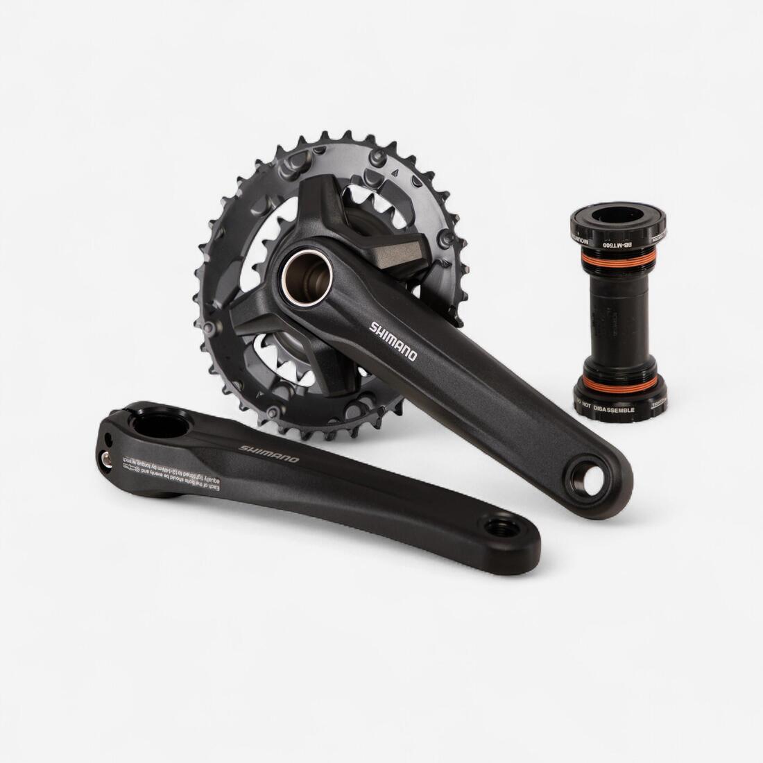 PEDALIER VTT DOUBLE SHIMANO ALTUS 9 VITESSES 36/22 AVEC BOITIER HOLLOWTECH II