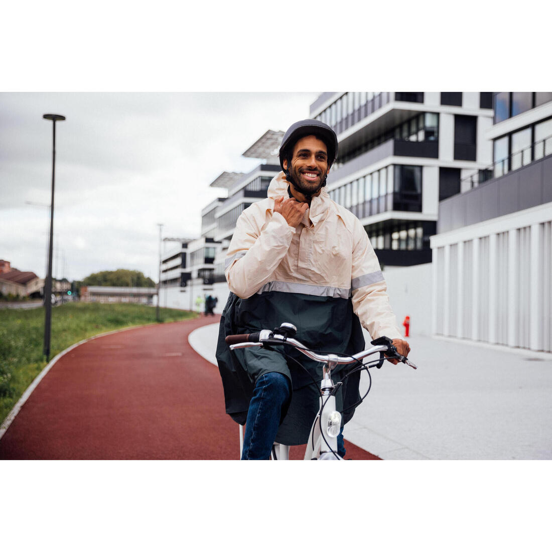 Poncho pluie vélo ville, visibilité de nuit, 540