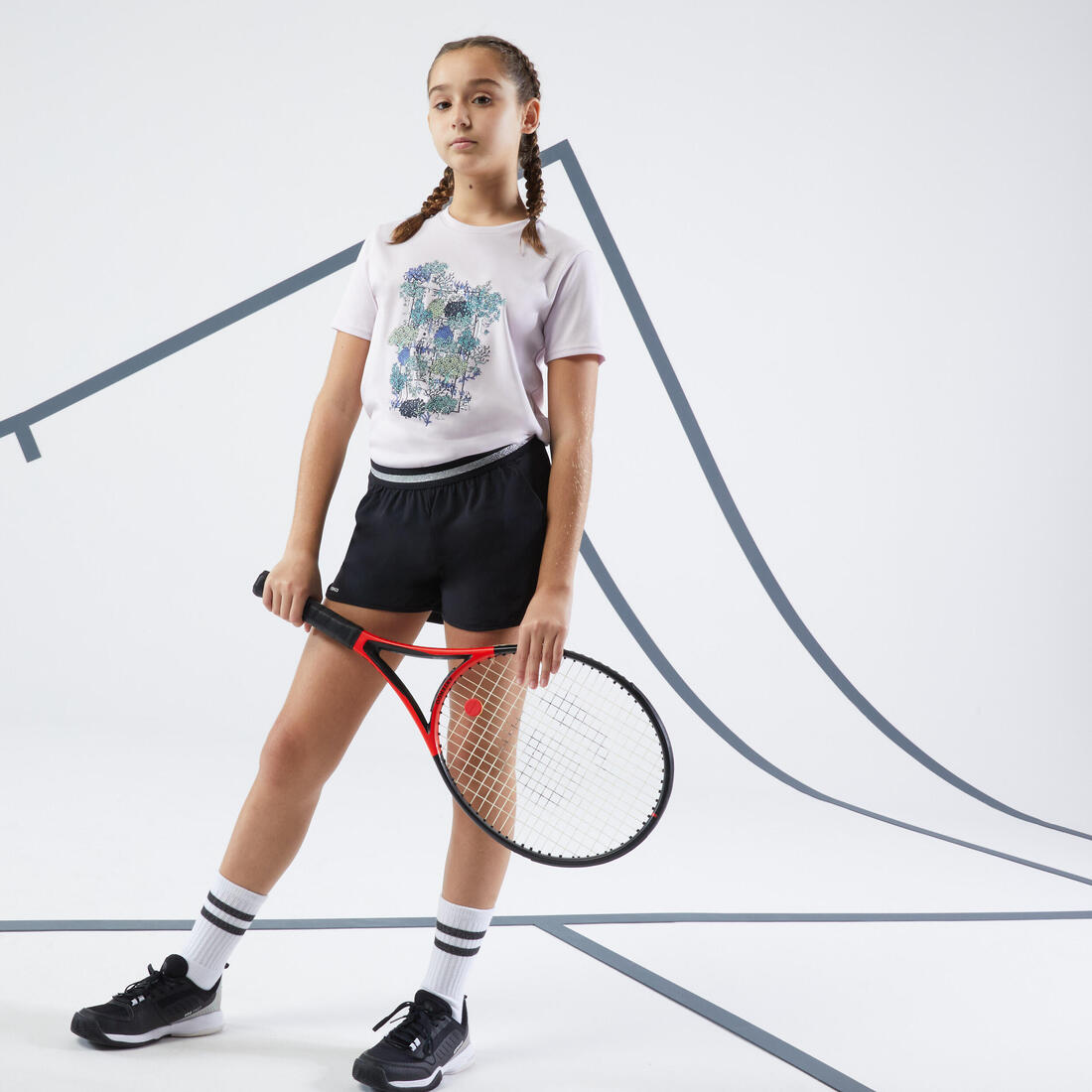 Short de tennis fille - tsh500