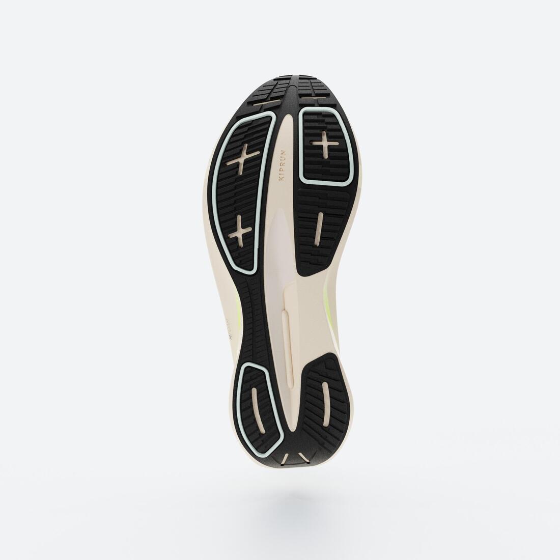 Chaussures de Running Femme, Kiprun Cushion 500 Blanche