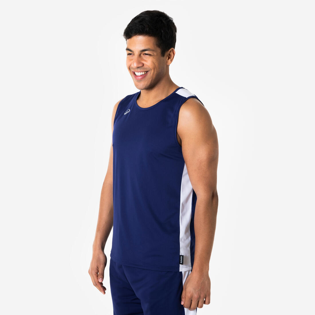 Maillot de basketball sans manche homme/femme - TANK 100 navy