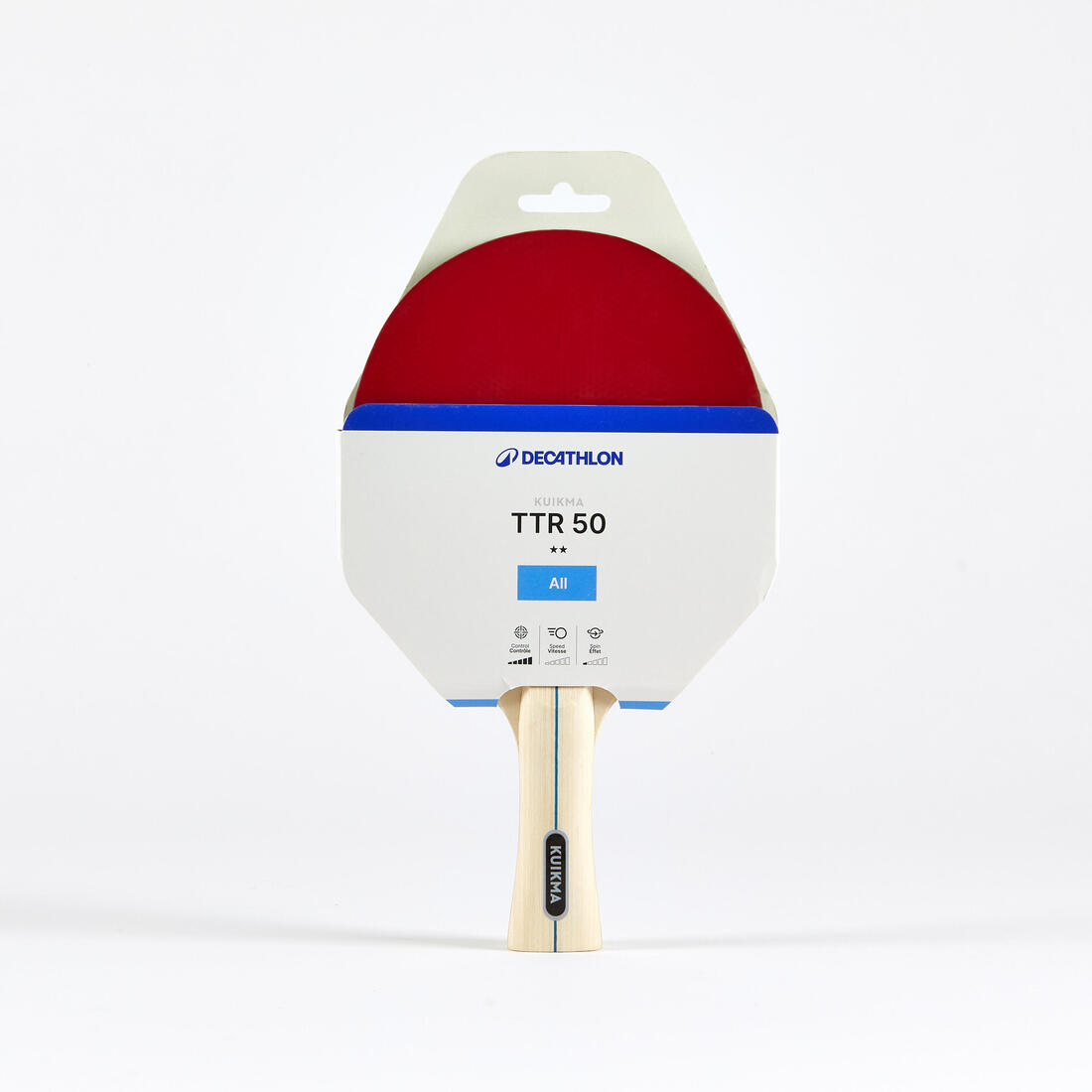 RAQUETTE DE TENNIS DE TABLE TTR 50 2* POLYVALENTE LOISIR