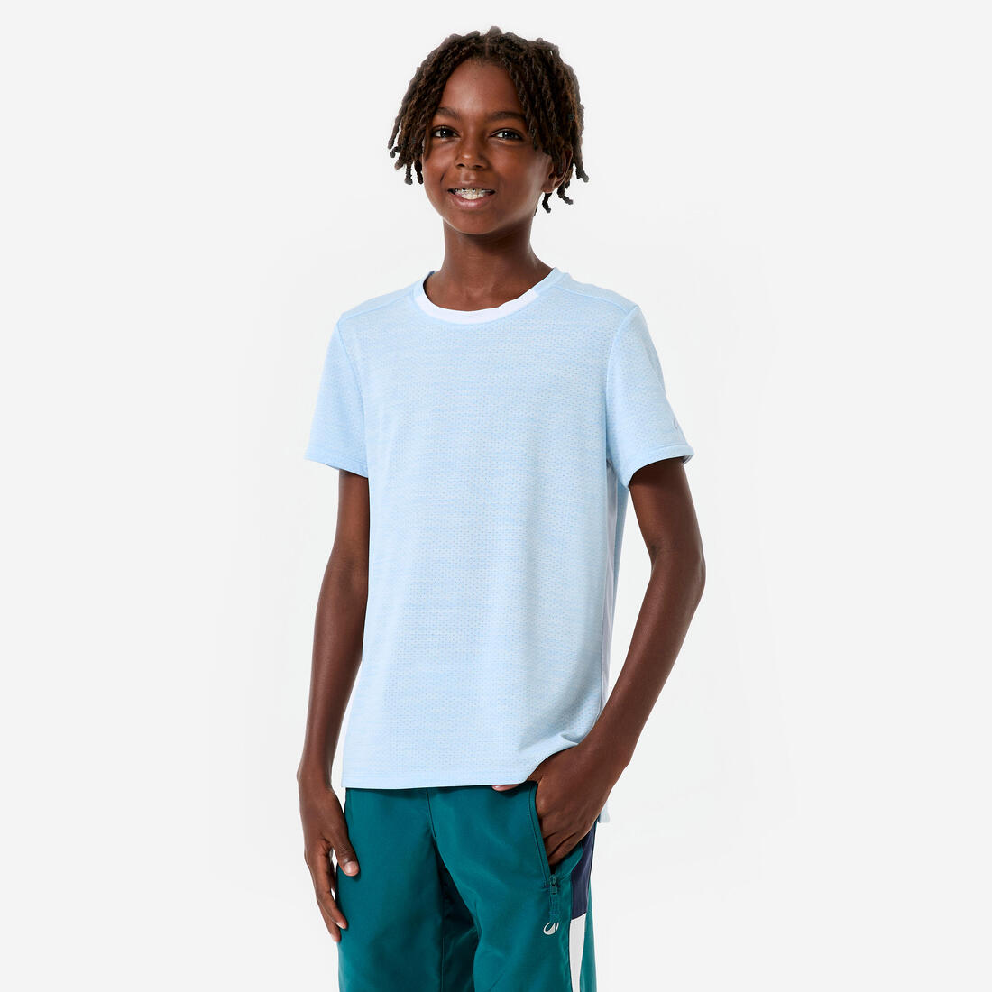T-shirt enfant synthétique respirant - 500 marine
