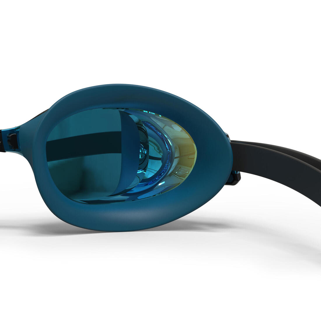 Lunettes de natation Taille Unique - Bfit blanches verres miroirs