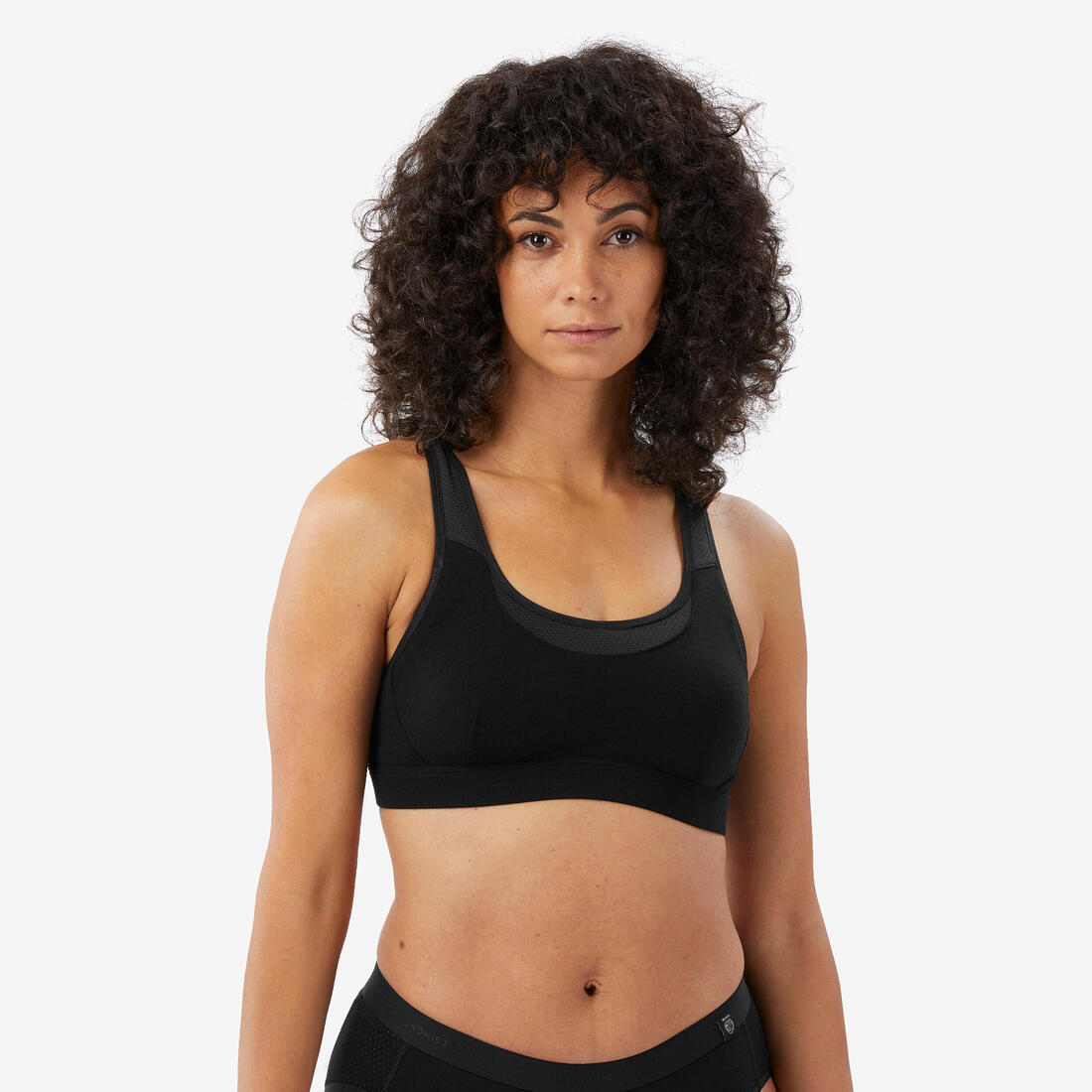 BRASSIERE EN LAINE MERINOS MT500 – noir