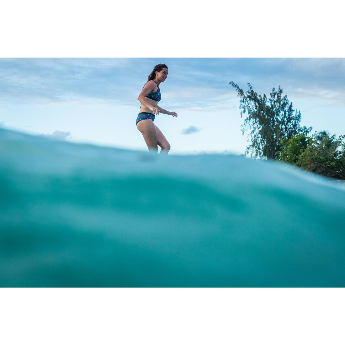 Haut de maillot de bain femme brassière de surf dos dégagé ANDREA KOGA MALDIVES