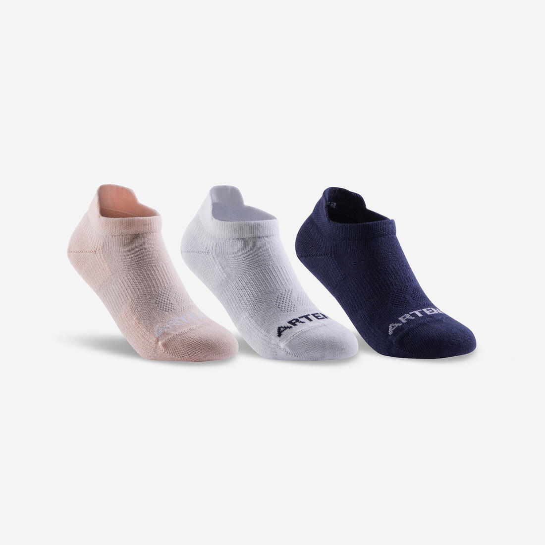 CHAUSSETTES TENNIS ENFANT BASSES ARTENGO RS 160 GRIS LOT DE 3