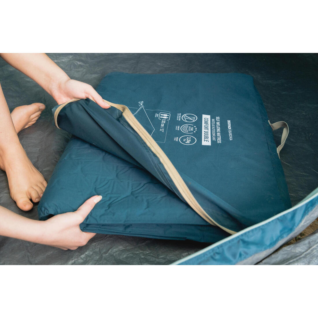 MATELAS AUTOGONFLANT DE CAMPING - COMFORT 132 CM - 2 PERSONNES