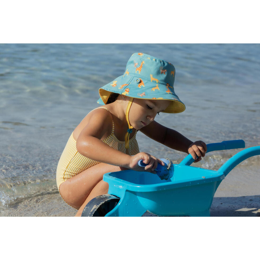Maillot de bain bébé fille une pièce imprimé avec des volants