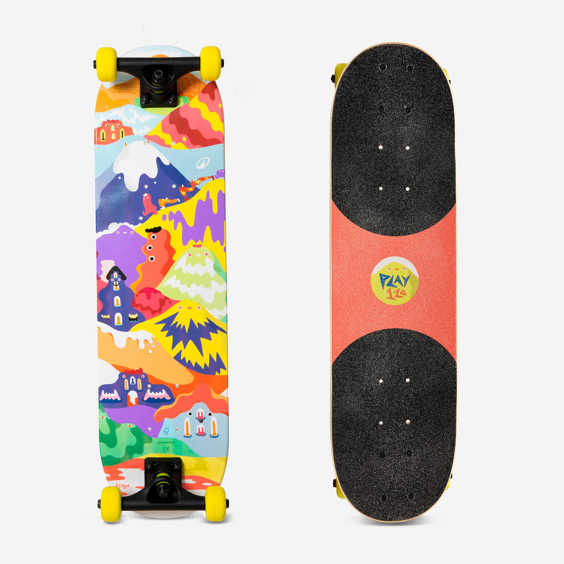 Skateboard enfant 3 à 7 ans Play 120 HAPPY MOUNTAINS
