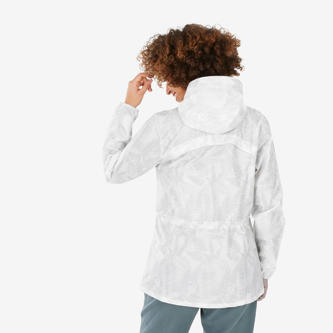 Veste de randonnée déperlante coupe-vent femme, Raincut Full Zip