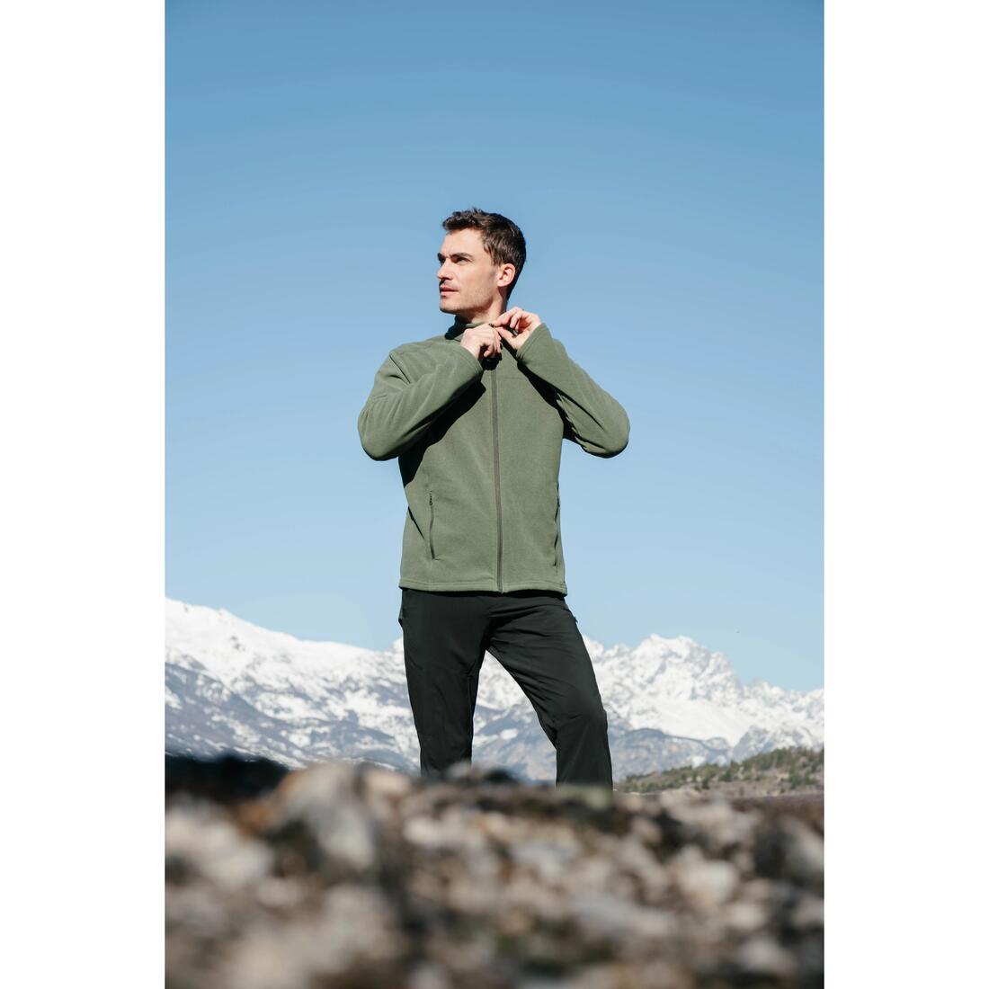 Polaire de randonnée montagne homme, MH100 full zip