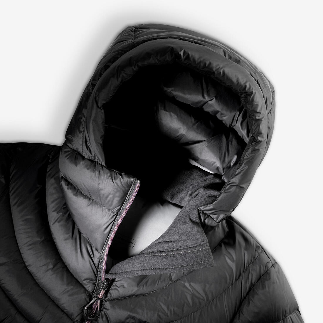 Doudoune à capuche en duvet de trek montagne - mt500 -10 °c - femme