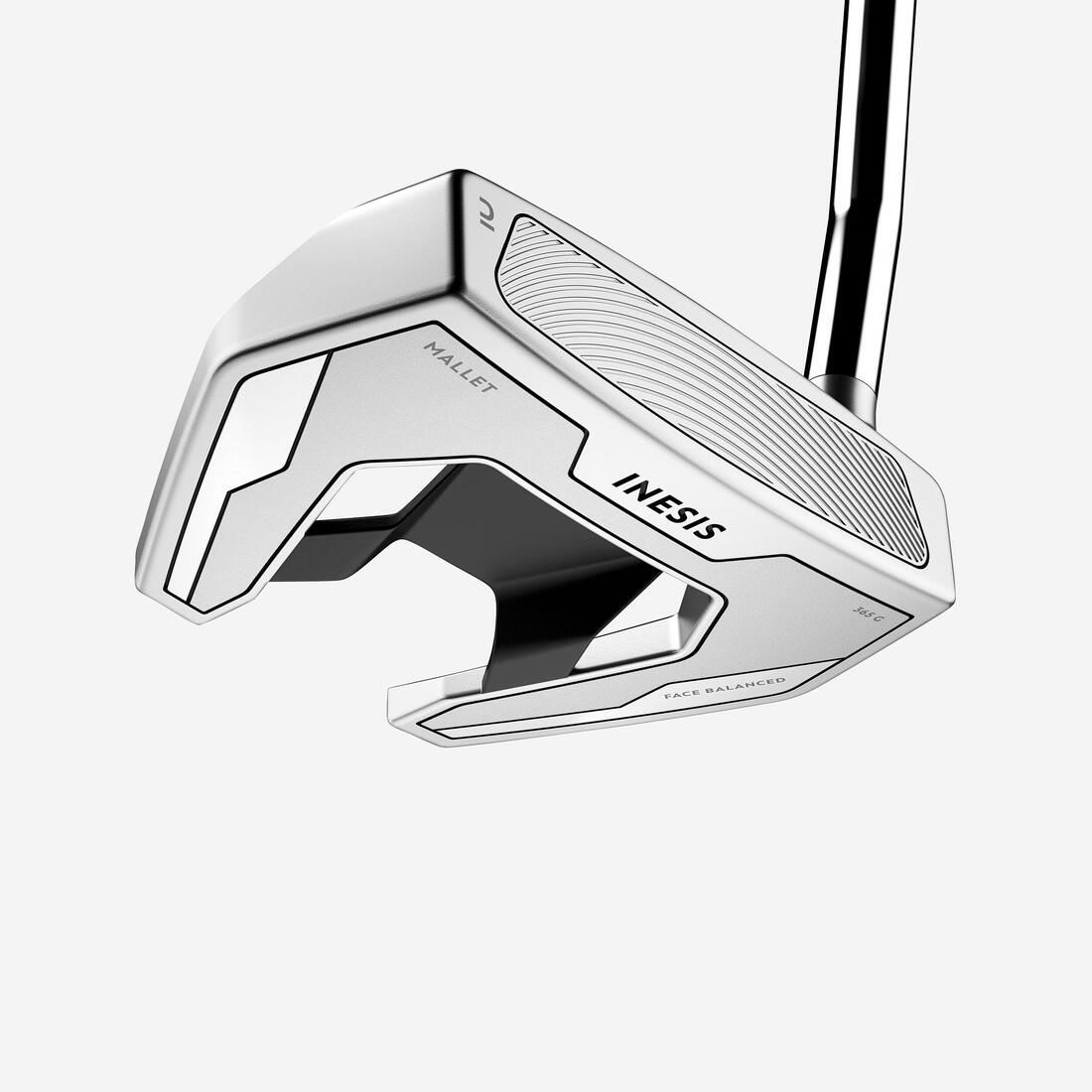 Putter golf face balanced droitier - INESIS Maillet – gris clair