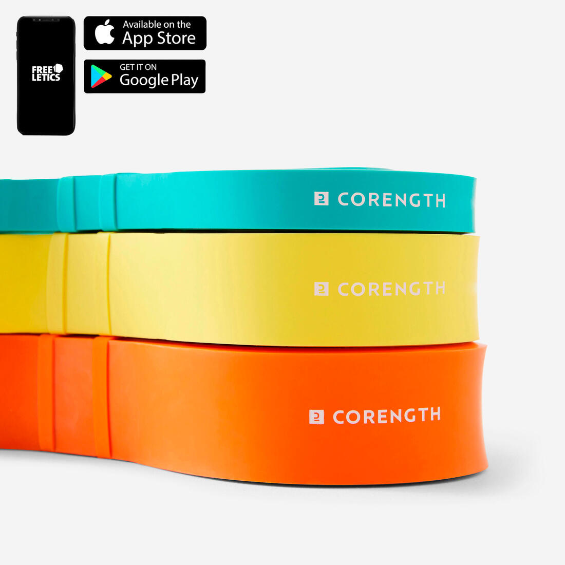 Kit 3 training band élastiques 15, 25, 35kg avec 3 mois offerts Freeletics