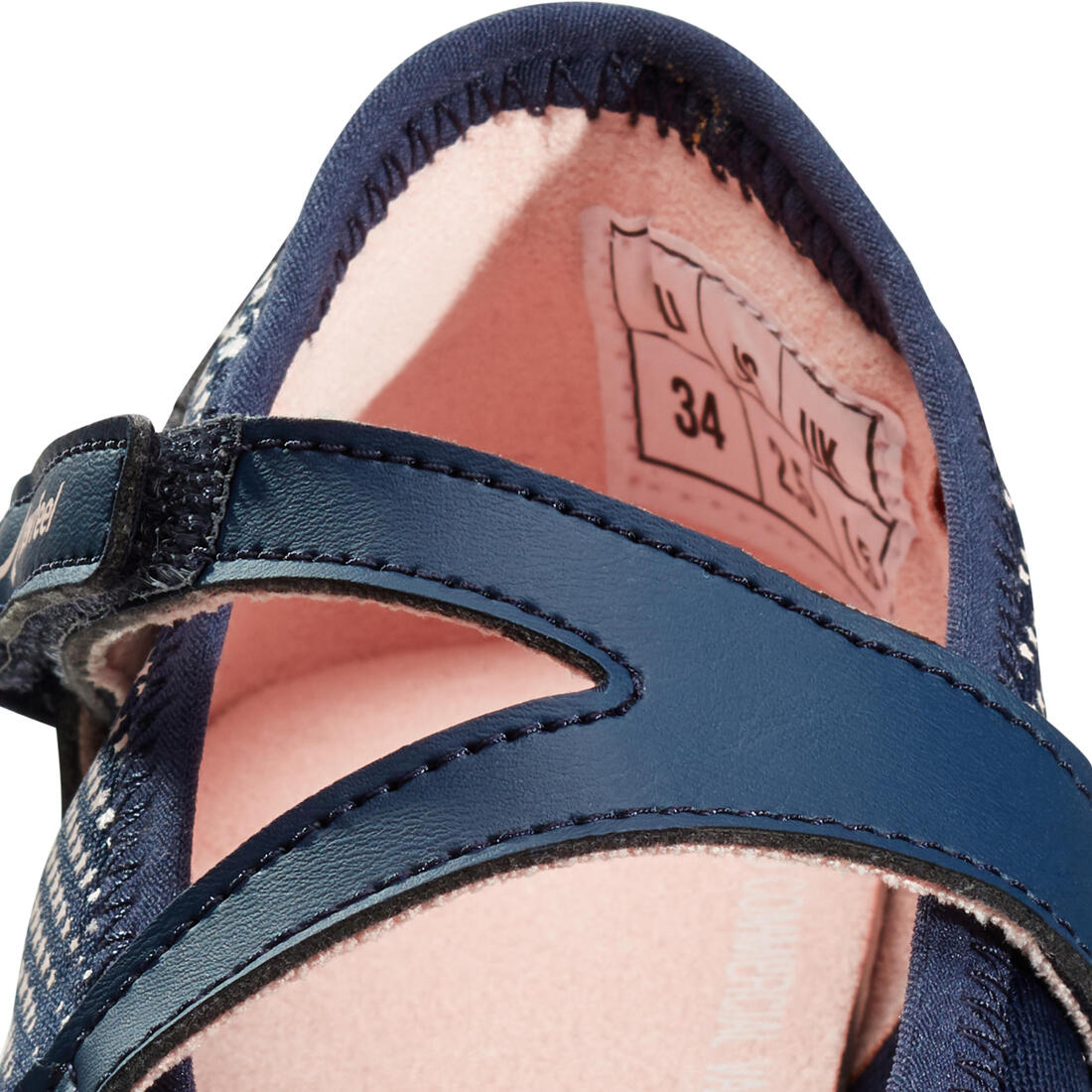 Ballerines à scratch enfant - PW 160 BR'EASY JR corail du 28 au 39