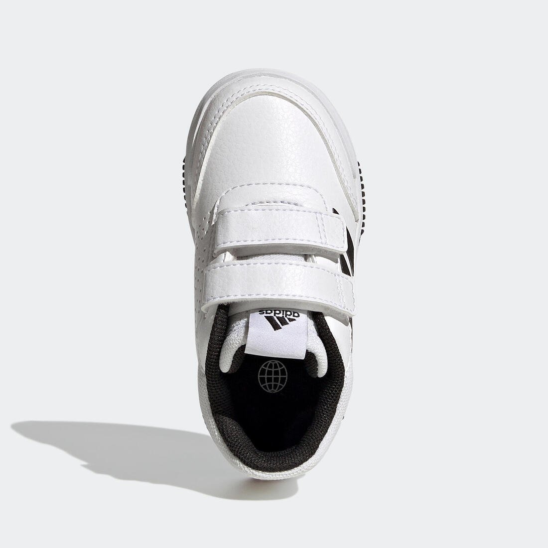 Baskets à scratch bébé - adidas Tensaur blanc/noir