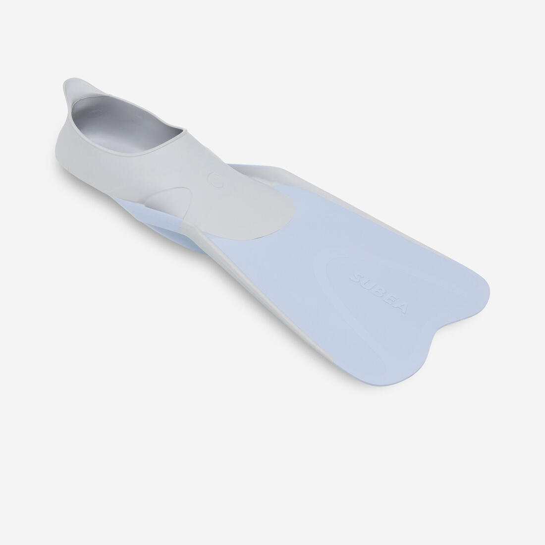 Kit de snorkeling enfant palmes masque tuba SNK 500 bleu gris menthe pastel