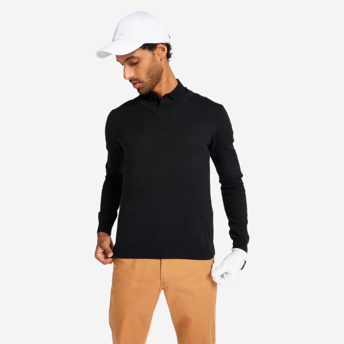 Pull de golf col V homme MW500