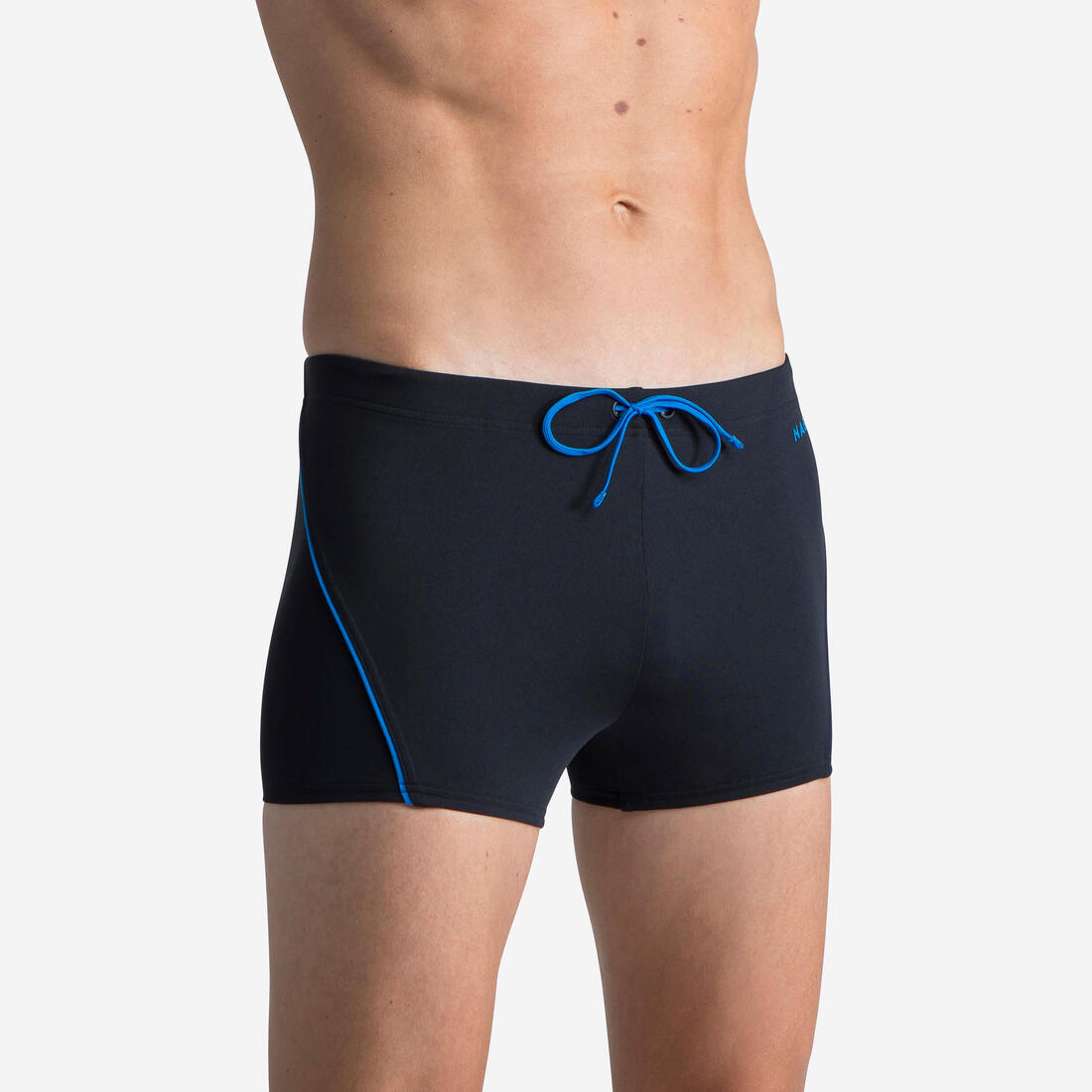 Boxer de bain natation homme - boxer 100 plus - noir bleu