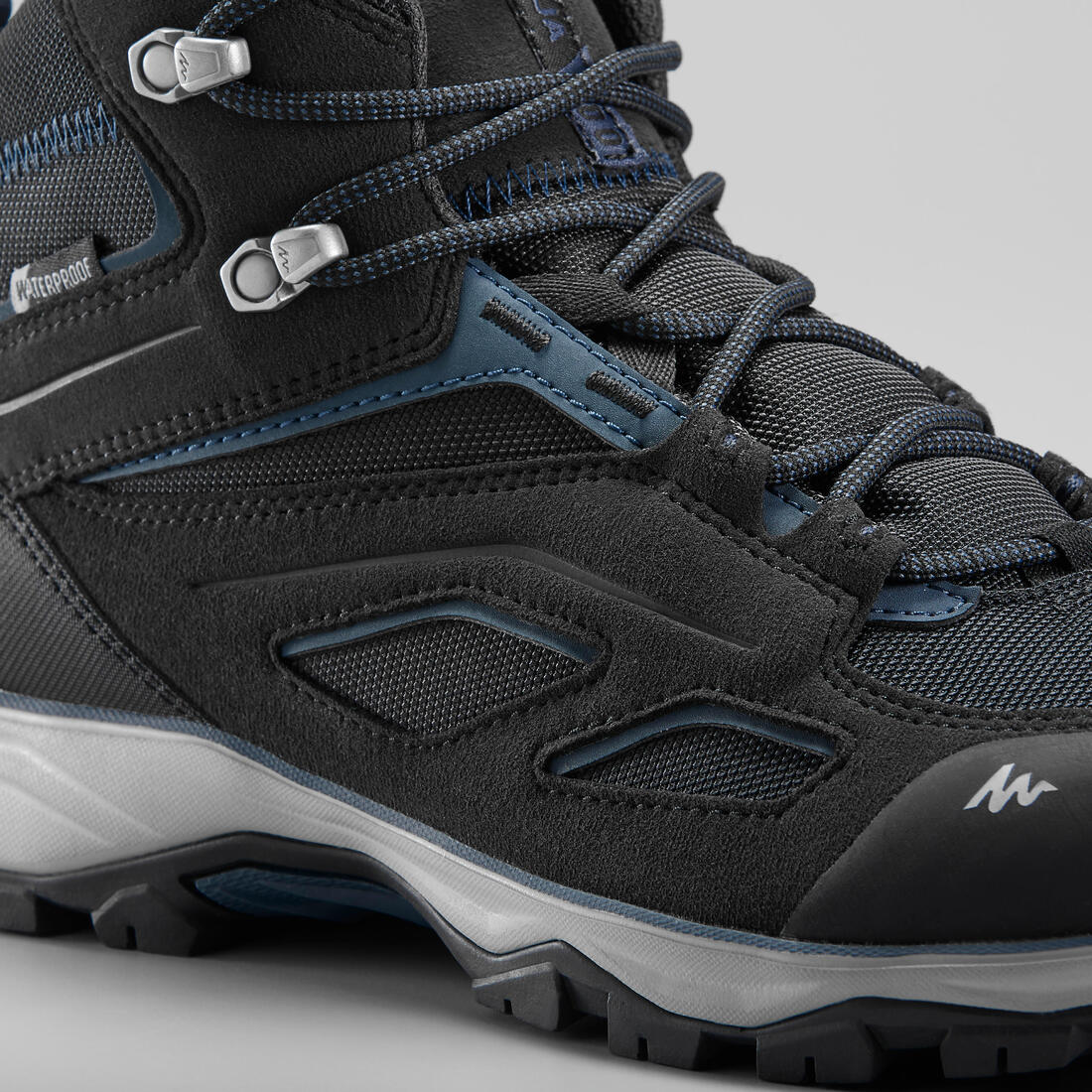 Chaussures imperméables de randonnée montagne - mh100 mid noir homme