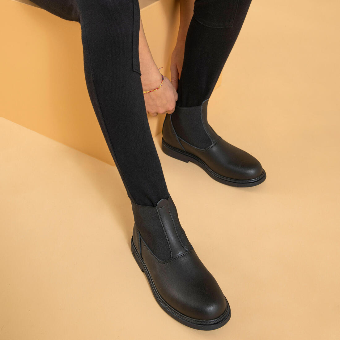 Pantalon équitation enfant - 100 noir