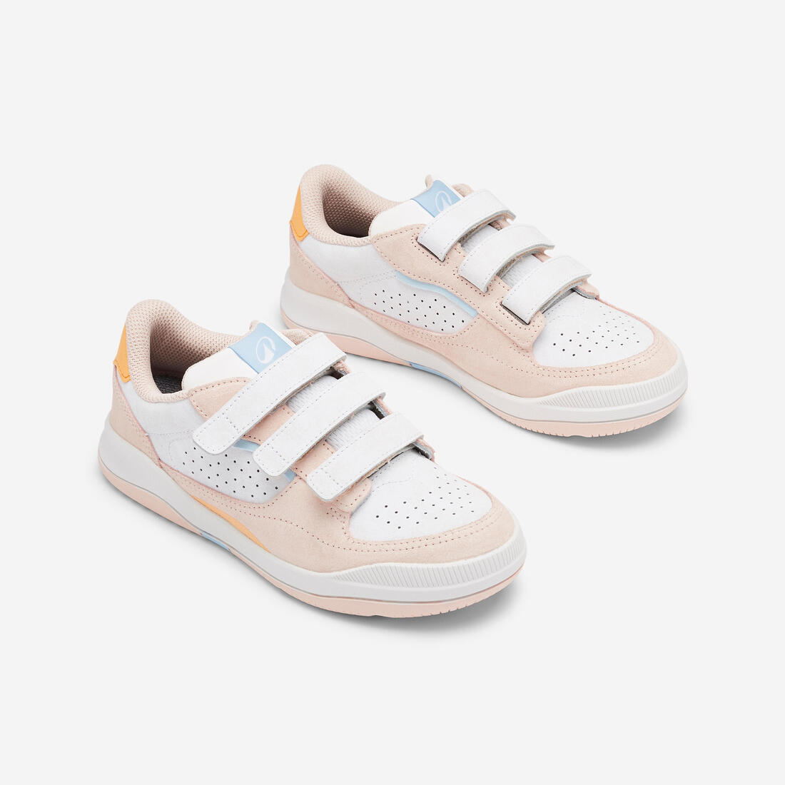 Chaussures de sport à scratch en cuir enfant, Playventure City noir et
