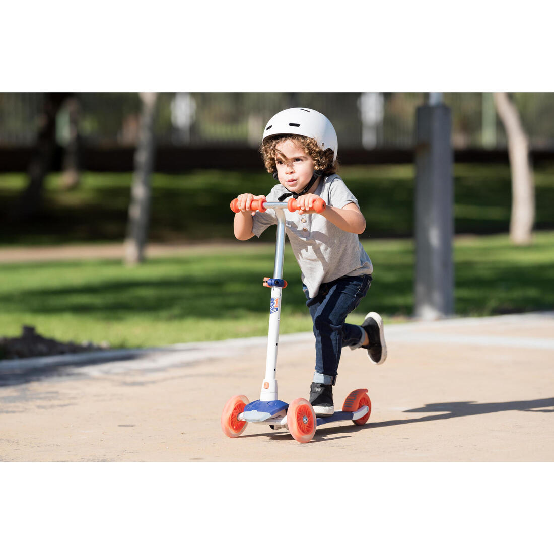TROTTINETTE ENFANT B1 500 JAUNE-BLEUE