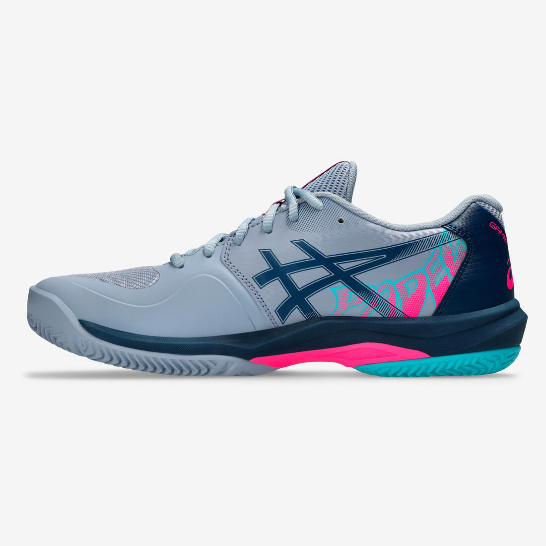 Chaussures de padel homme - Asics game FF Gris Bleu Rose