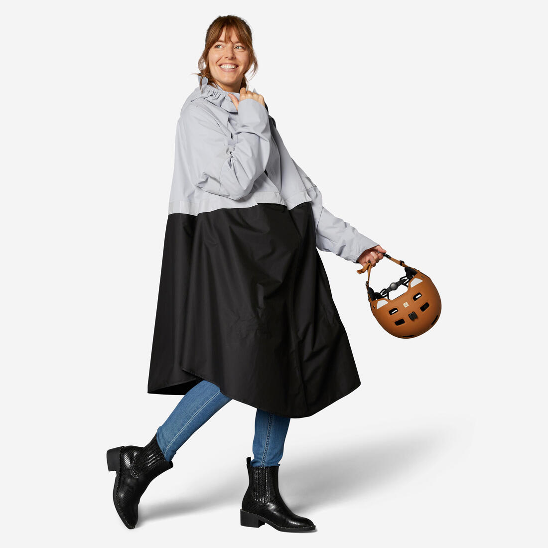 Poncho pluie vélo ville, visibilité de nuit, 540