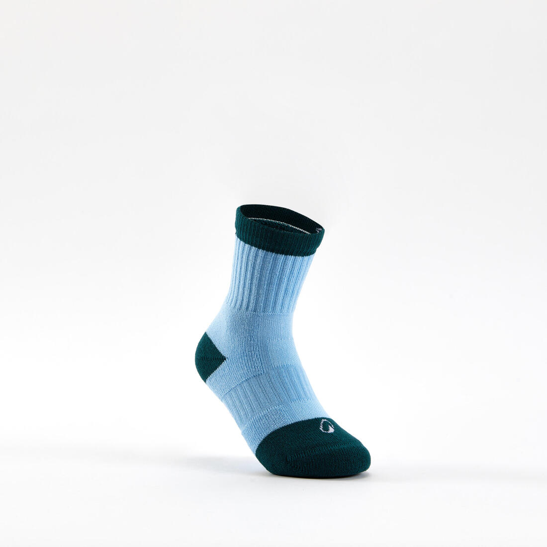 CHAUSSETTES DE SPORT ENFANT HAUTES RS 500 BLANC MARINE LOT DE 3