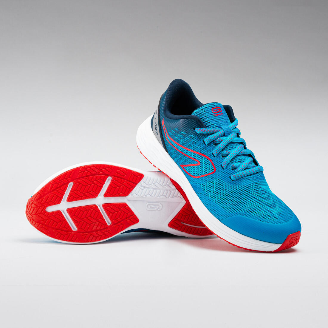 Chaussures de running Enfant -  Kiprun fast noires jaunes