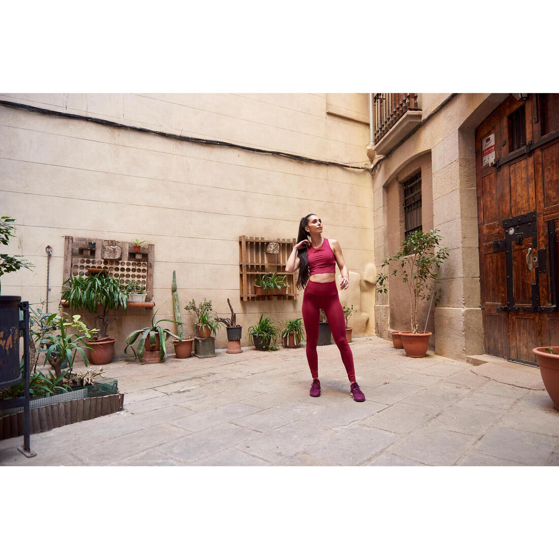 Brassière Fitness Crop maintien modéré 540 Betterave