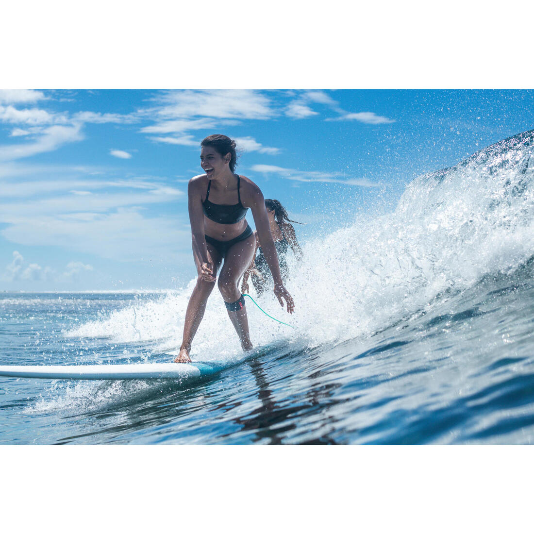 Haut de maillot de bain brassière de surf femme double réglage plat ELISE NOIRE