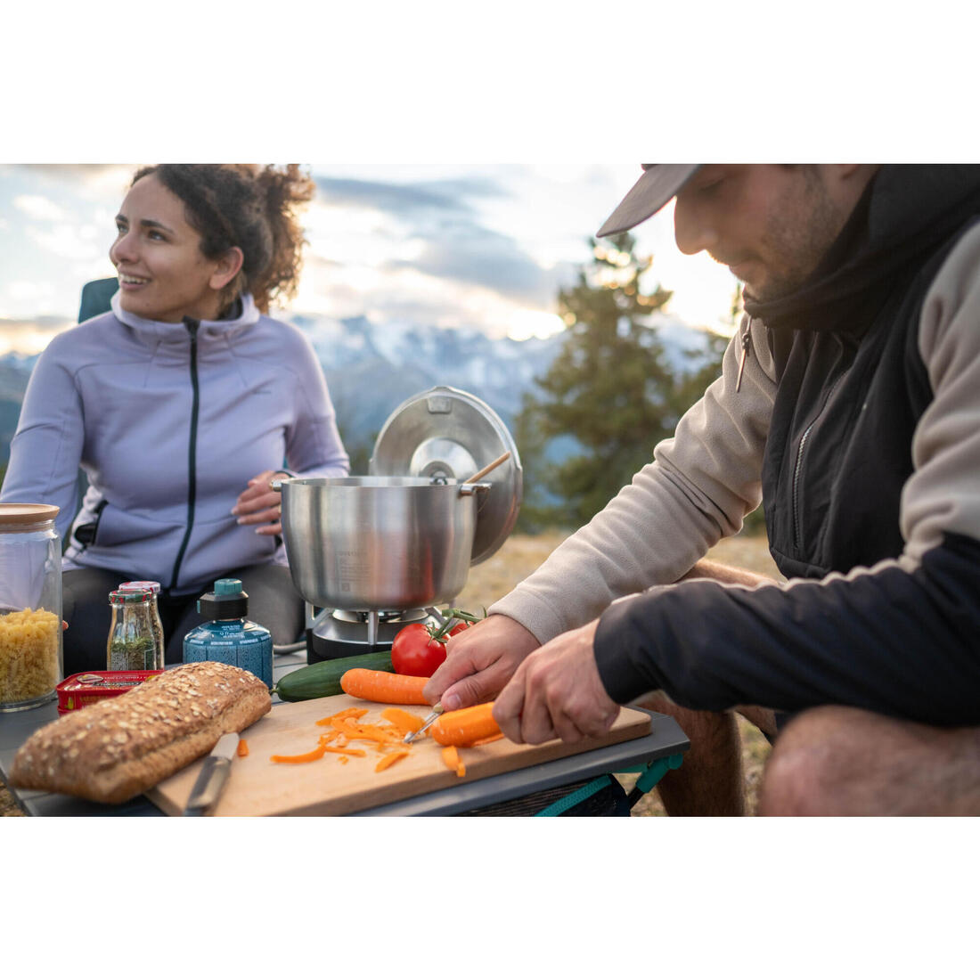 Réchaud 500 de camping à gaz déporté 1 feu compact avec allumage piezo - 1760W