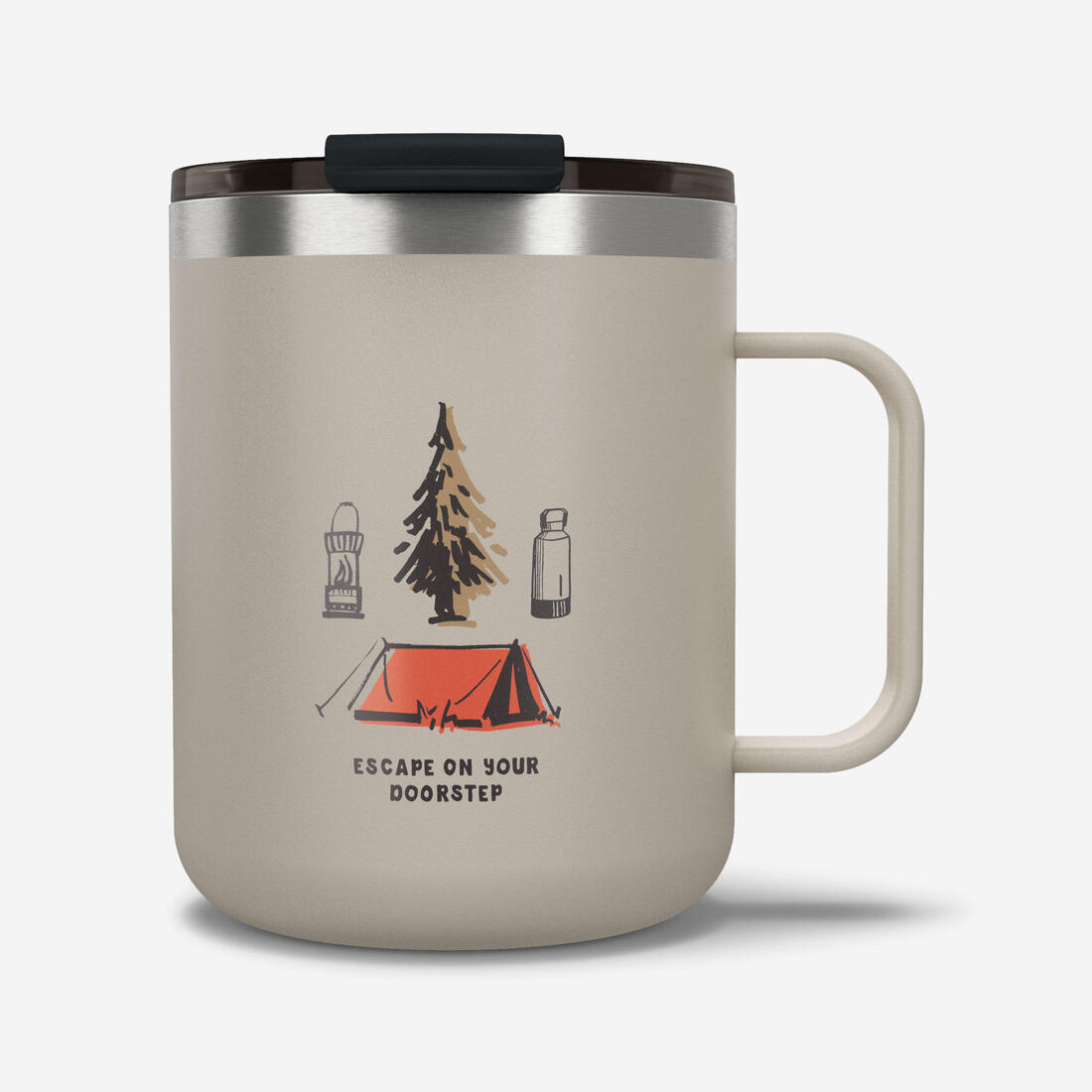 Mug 900 isotherme 0,35L en inox, pour le camping, la randonnée/trekking