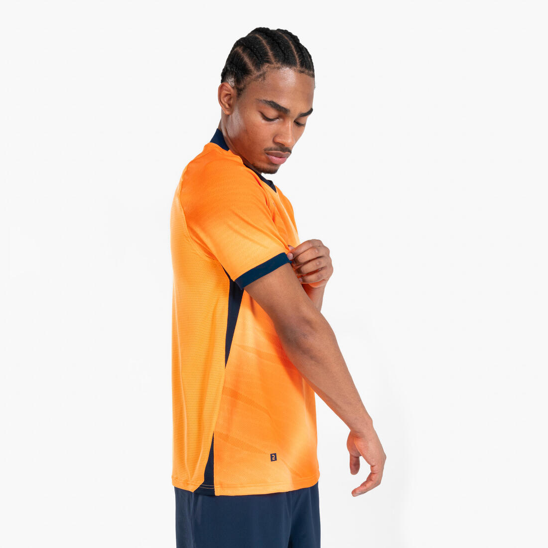Maillot de Football CLR Adulte manches courtes Orange et Marine