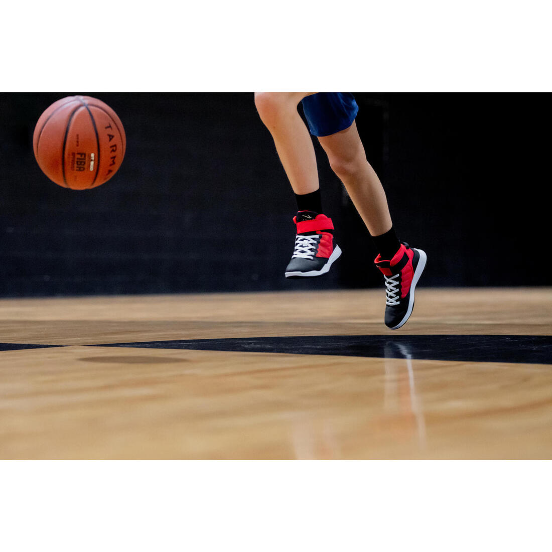 CHAUSSURES DE BASKETBALL ENFANT DEBUTANT - SE100 MARINE