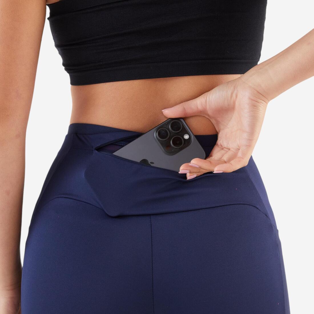 Legging court de running respirant Femme - KIPRUN Run 500 Confort