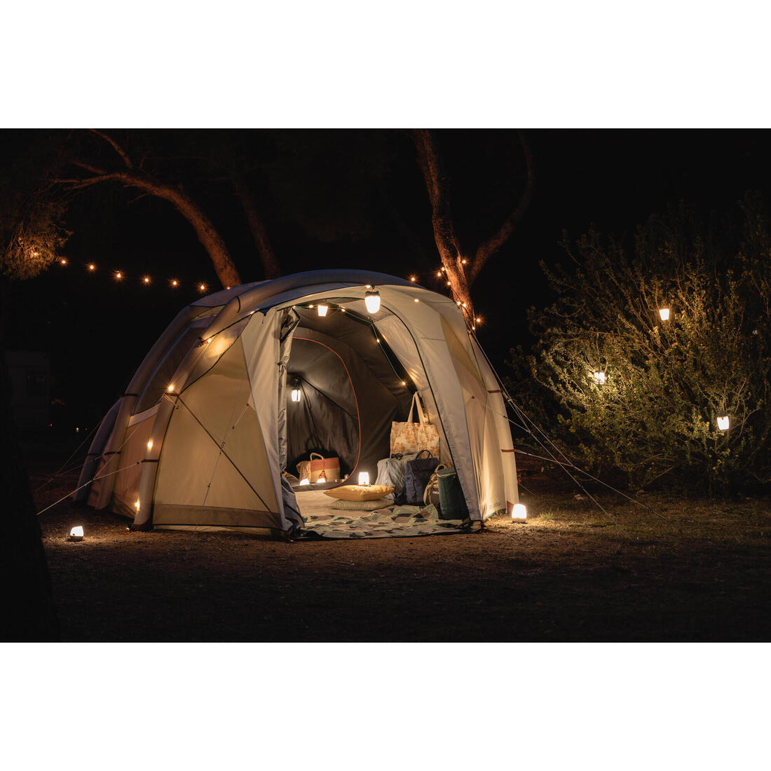 Tente de camping gonflable 4 places, Fresh & Black, Air Seconds 4.1 beige