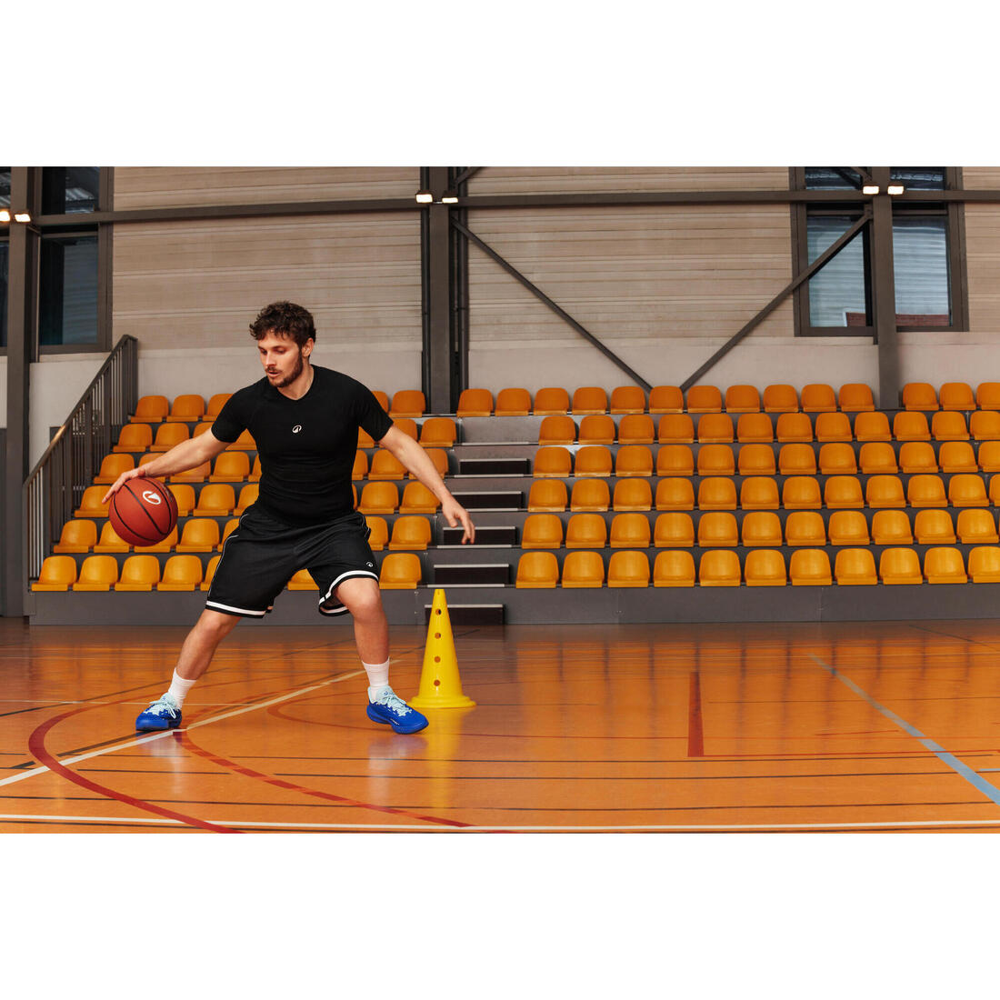 Sous-maillot de basket NBA seamless manches courtes homme femme, 900
