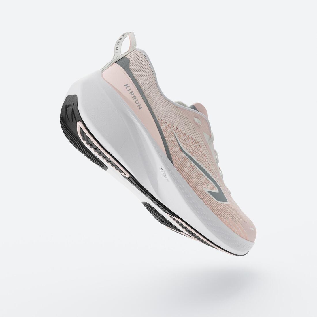 Chaussures de Running Femme, Kiprun Cushion 500 Blanche