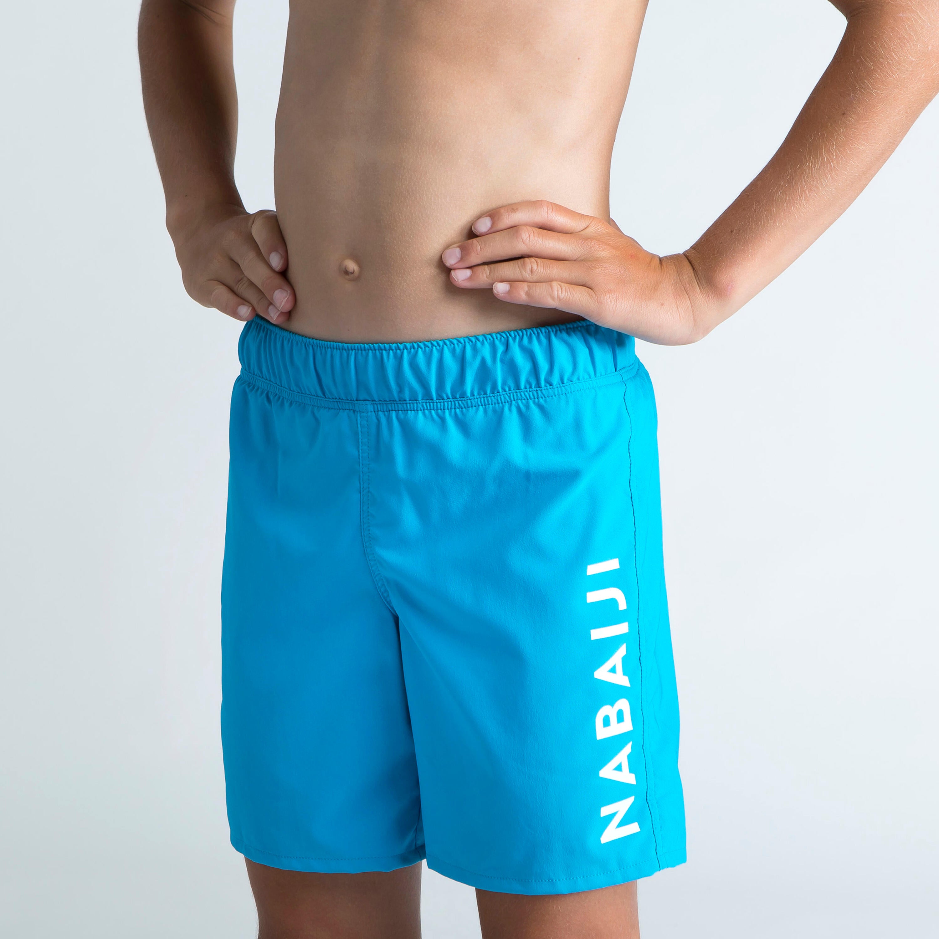 Short de bain natation Garçon - 100 – bleu azur