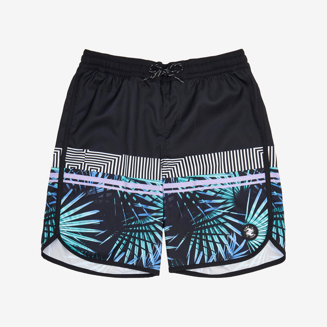 SHORT DE BAIN 500 BLEU CAMO