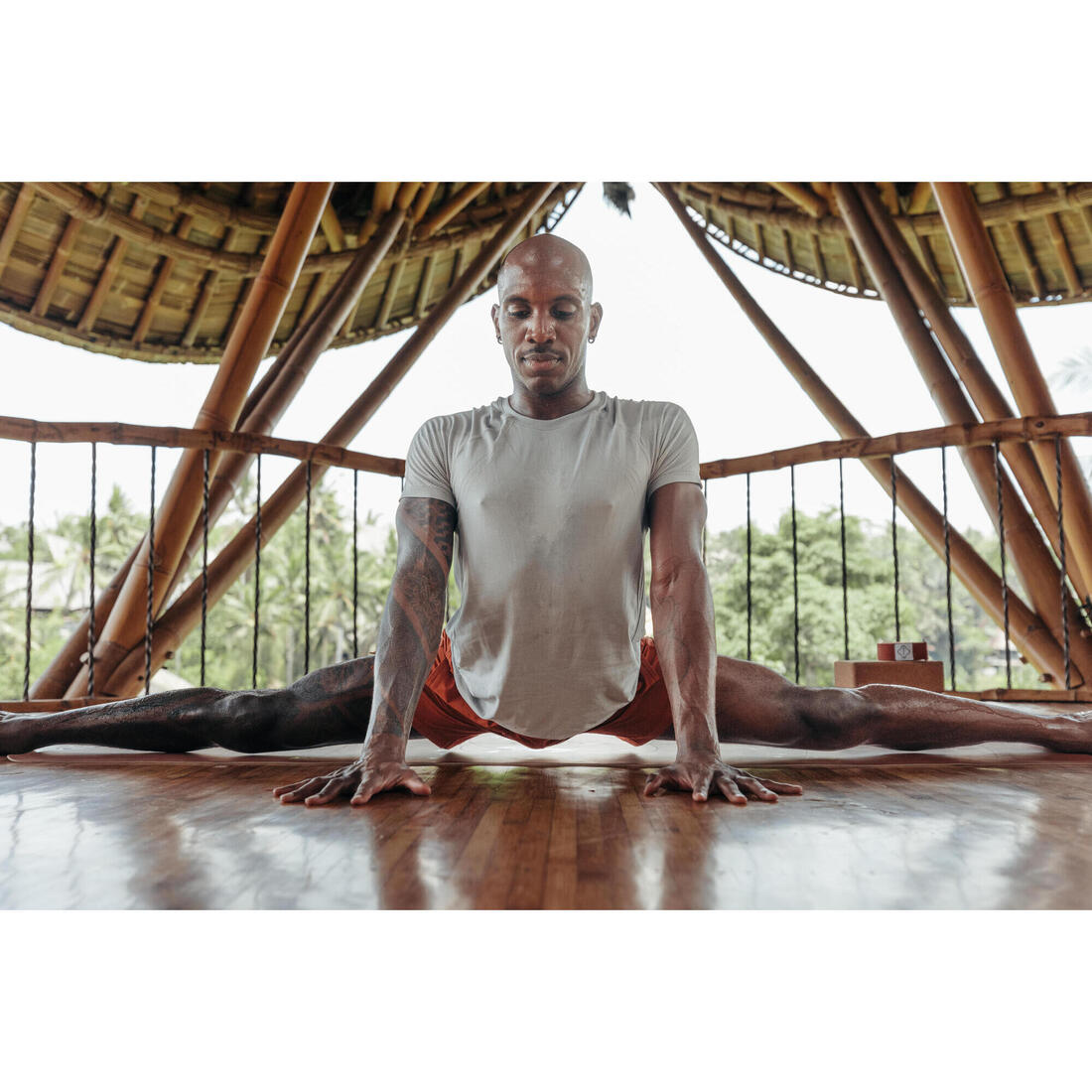 T-shirt de yoga seconde peau manches courtes homme