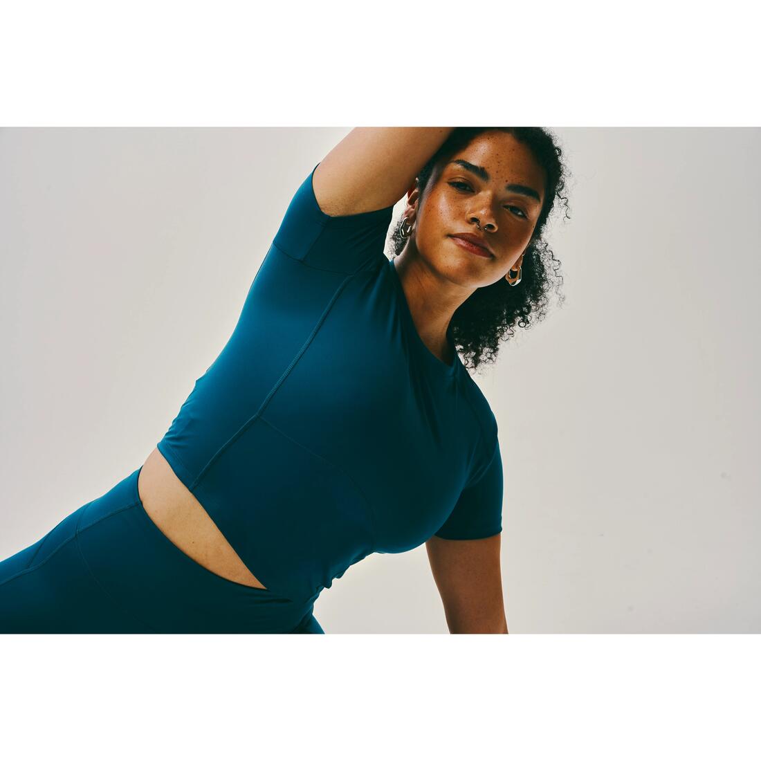 T-shirt de sport manches courtes femme, Shape foncé