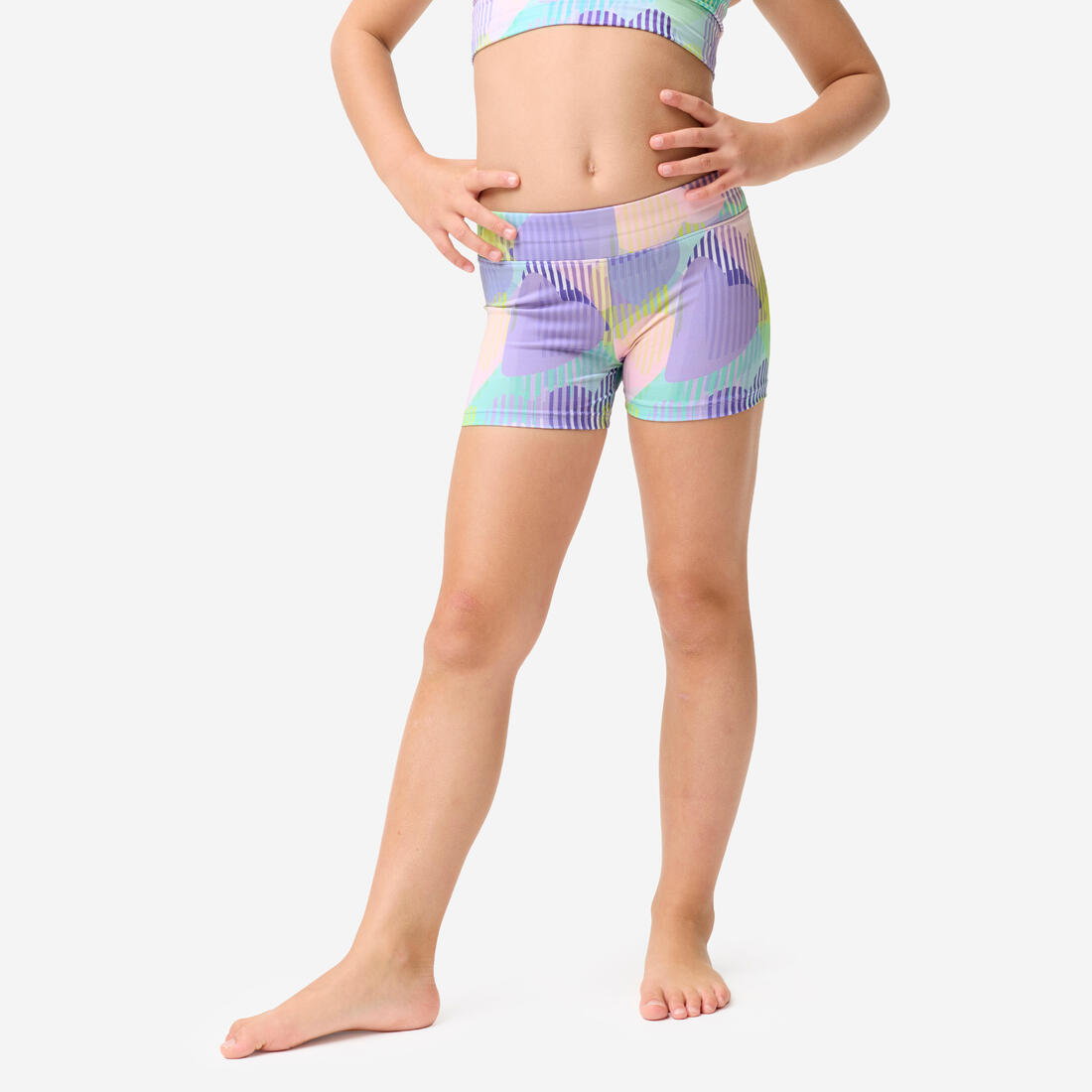 SHORT GYM FILLE NOIR BRILLANT